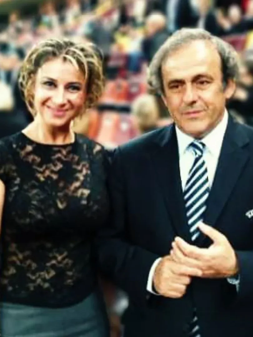Michel Platini, fost președinte uefa, alături de Anamaria Prodan